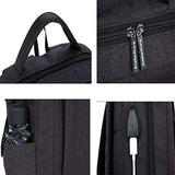 TRE Deluxe Black Waterproof Laptop Backpack 15 Inch Travel Gear Bag Business Trip Computer Daypack Double Laptop Compartment (Color : A9)