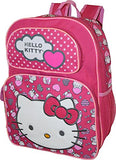 Hello Kitty Deluxe Embroidered 16" School Bag Backpack