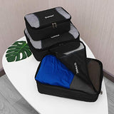 Gonex Packing Cubes Set, Lightweight Travel Organizers Bags 5pcs + 1 Shoe Bag+ 4 Reusable Zip
