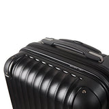 Mia Toro Italy Rotolo Hardside Spinner Carry-on, Black