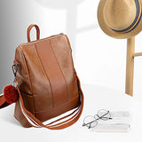 NaKita Women Travel Backpack Purse Waterproof Leather Crossbody Bag Anti-theft Lightweight Shoulder