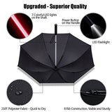 LED Umbrella - Lightsaber Laser Sword Light up Umbrella with 7 Color Changing On the Shaft/Built in Torch at Bottom by Bestkee (Black)