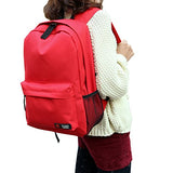 ABage Women's 15" Laptop Casual Daypack Hiking Travel College School Backpack Book Bag, Red