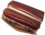 Floto Luggage Cortona Laptop Brief, Olive/Brown, Medium