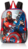 Marvel Boys' Civil War Captain Vs. Ironman Backpack with Lunch Kit, Blue/black