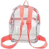 Eastsport 100% Transparent Clear Mini Backpack (10.5 By 8 By 3 Inches) With Adjustable Straps,