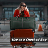 Gonex 100L Foldable Travel Duffel Bag for Luggage Gym Sports, Lightweight Travel Bag with Big Capacity, Water Repellent (Dark green)