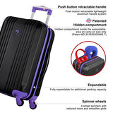 Olympia Apache 3pc Hardcase Spinner Set, Black/Purple