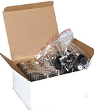 Vivaplex, 12, Clear, 1 oz Glass Bottles, with Black Fine Mist Sprayers