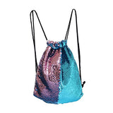 Mhjy Mermaid Bag Sequin Drawstring Backpack Dancing Bag Fashion Dance Bag Sequin Backpack Flip