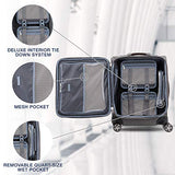 Travelpro Luggage Platinum Elite 20" Carry-on Intl Expandable Spinner w/USB Port, Vintage Grey