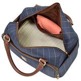 London Fog Kensington II 17" Cabin Bag, Navy Window Pane
