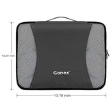 Gonex Packing Cubes 3 Set Travel Luggage Packing Organizers Pouches(Deep gray)