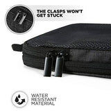 VASCO Compression Packing Cubes for Travel – Premium Set of 4 Luggage Organizer Bags (S+2M+L) Black