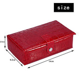 Portable Travel Jewelry Box Case Organizer Holder With Mirror Used To Storage Ring Earring Necklace
