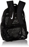Nike Brasilia Mesh Training Backpack, Black/Black/White