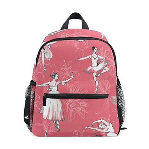 GIOVANIOR Ballerinas Ballet Girl Background Lightweight Travel School Backpack for Boys Girls Kids