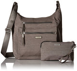 Baggallini Day Trip Hobo With Rfid Phone Wristlet, Sterling Shimmer
