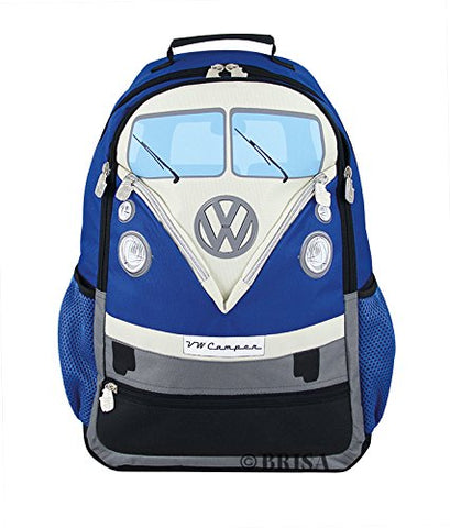 Vw Collection By Brisa Backpack With Vw Bus T1 Front Design (Blue)