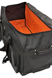 TWO PCS Amaro 36 Inch 1200d Explorer Rolling Duffle Bag V.2 (BLACK)