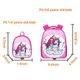 Insulated Toddler Backpack Neoprene Preschool Book Bag(Unicorn2,Small)