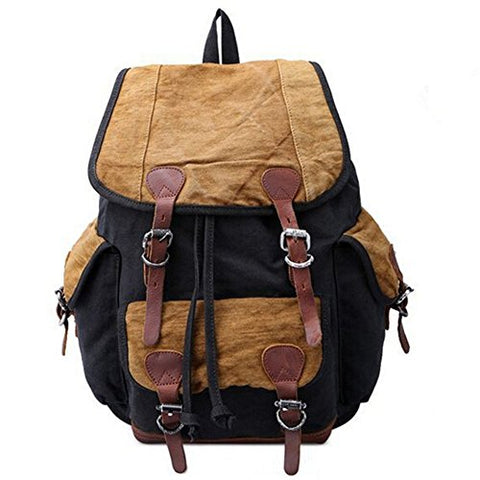 Aidonger Travel Bag Carry on Bag Barrel Hiking Backpack (Black)