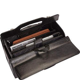 Mancini Leather Goods Deluxe Wheeled Catalog Case (Brown)