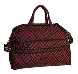 Jenni Chan Signature Soft Gym Duffel, Black/Red, One Size