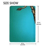 Saxophone Solo Performance Blocking Print Passport Holder Cover Case Travel Luggage Passport Wallet Card Holder Made With Leather For Men Women Kids Family