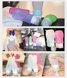 4 Pack-FNSHIP Sucker type Portable Food Grade Squeeze Silicone Liquid Travel Bottles TSA Approved