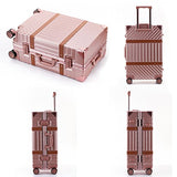 Unitravel Aluminum Hardside Luggage Vintage Travel Suitcase Spinner Wheels Tsa