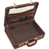 AmeriLeather Expandable Executive Faux Leather Attache Case (Wine)