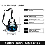 HANDAFA Unisex Manga Single Shoulder Daypack Cosplay Backpack Anime Demon Slayer Sling Backpack(Shade Aoi)