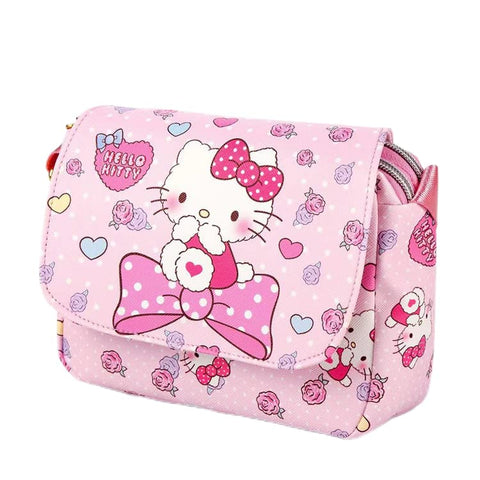 Cute Messenger Bags for Girls, Soft PU Shouder Bag with Adjustable Strap and Flap Cross Body Purses