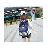 S Kaiko Grid Pattern Canvas Backpack School Backpack For Women And Men School Bag Daypack