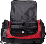 Amazonbasics Ripstop Wheeled Duffel, Red