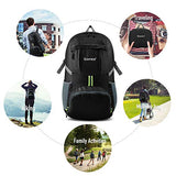 Gonex 35L Lightweight Packable Backpack Handy Foldable Shoulder Bag Daypack (Black)