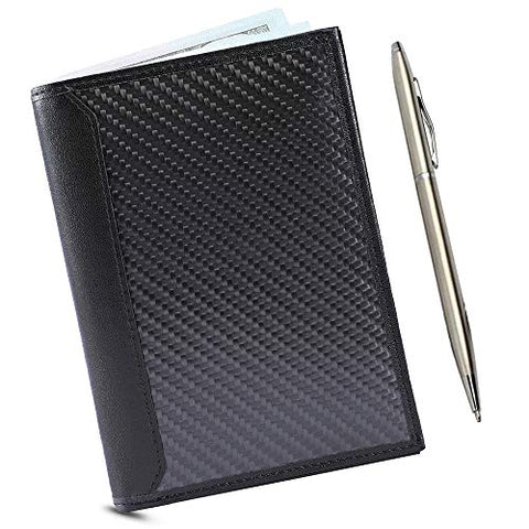 Luxury Leather Passport Holder RFID Blocking Technology Wallet - Slim, Minimalist Sleeve Wallets