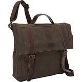 Sharo Leather Bags Leather And Canvas Messenger Bag (Brown)