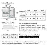 Veegul 17 Inch Multifunctional Canvas Laptop Bag Computer Messenger Shoulder Bags Black Vg