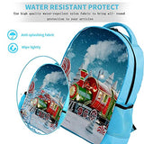 LORVIES Christmas Magical Train Backpack Kids School Book Bags for Elementary Primary Schooler for Boys