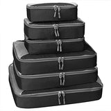 G4Free Packing Cubes 6pcs Set Travel Accessories Organizers Versatile Travel Packing Bags(Black)