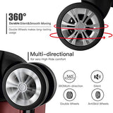 SHOWKOO Luggage Sets Expandable PC+ABS Durable Suitcase Double Wheels TSA Lock Red Wine