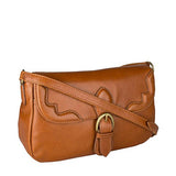 Hidesign Women'S Hemlock Leather Cross-Body Bag, Tan