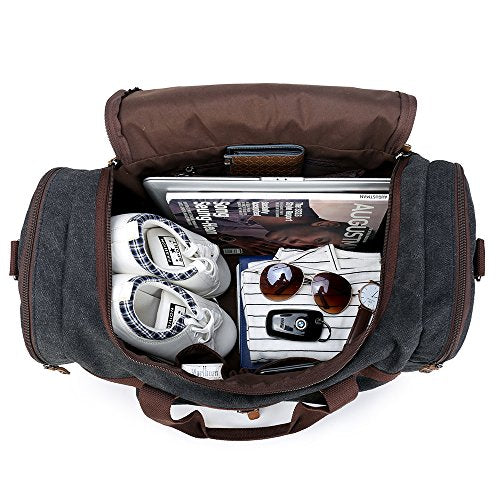 bluboon travel duffel bag canvas leather overnight bag Shop BLUBOON Travel Duffel Bag Canvas Weekend – Luggage Factory