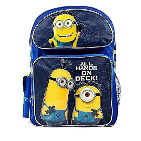 Despicable Me 2 Minion All Hand On Deck! School Backpack : 16" Large