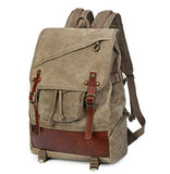 Canvas Backpack, Aidonger Vintage Canvas School Backpack Hiking Travel Rucksack Fits 15'' Laptop