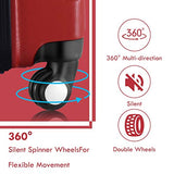 Goplus 20" ABS Carry On Luggage Expandable Hardside Travel Bag Trolley Rolling Suitcase GLOBALWAY (Red)