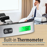 Digital Luggage Scale, Fosmon Digital Lcd Display Backlight With Temperature Sensor Hanging Luggage