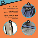Pawfect Pets Airline Approved Pet Carrier Soft-Sided Cat Carrier and Dog Carrier for Small Dogs and Cats, Fits Underneath Airplane Seat. Comes with Two Fleece Pet Mats. (Navy)